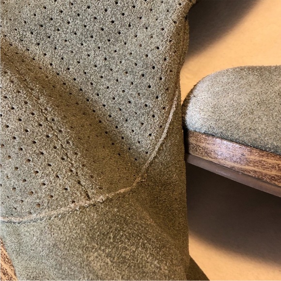 Wedge green suede slouch boots - Picture 6 of 8